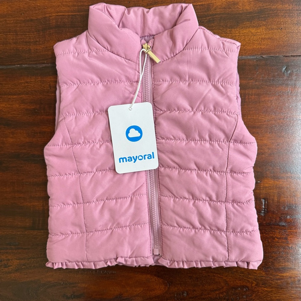 NWT Mayoral puffer vest baby girls size 6 Months